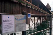 Das Info-Plakat der Stadt Luzern bringt den Ärger zum Ausdruck. (Bild: pd)