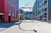 Blick auf den Innenhof in der Anna-Neumann-Gasse im Tribschenquartier. (Bild: Philipp Schmidli (Luzern, 16. Juli 2016))