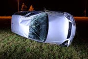 So sah das Auto nach dem Unfall aus. (Bild: Luzerner Polizei)