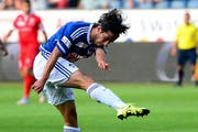 Jahmir Hyka trifft im Testspiel gegen den FC Schötz zweimal. (Archivbild Keystone / Urs Flüeler)