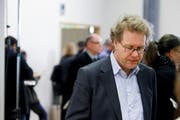 Der vorläufig letzte Nationalrat der Alternative-die Grünen: Jo Lang kurz nach seiner Abwahl am 23. Oktober 2011. (Bild Stefan Kaiser)