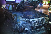 Der Sachschaden am Auto beläuft sich auf rund 11'000 Franken. (Bild Luzerner Polizei)