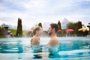 Der «Swiss Holiday Park» in Morschach erhält den «Holidaycheck Gold Award 2018». Im Bild ist das Aussenbecken. (Bild: pd/Marco Quandt)