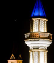 Das Minarett der Moschee in Wangen bei Olten. (Bild: Keystone)