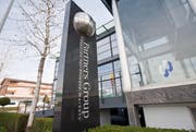 Firmenschild der Partners Group Holding AG in Baar. (Bild: Keystone (Archiv))