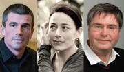 Erhalten finanzielle Unterstützung für ihre Forschungsprojekte: Boris Previsic, Christine Abbt und André Bächtiger (von links). (Bild: pd)