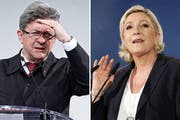 Jean-Luc Mélenchon und Marine Le Pen (Bilder: Keystone)