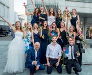 Die Klasse G4a nach der Maturafeier. (Bild: pd)