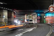 Blick in den Gotthardtunnel in der Nähe des Nordportals. (Bild: Keystone)