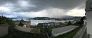 Superzelle über Luzern kurz bevor das Gewitter losbrach. (Bild: Leserbild Michael Ziesmann)