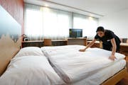 Blick in ein Hotelzimmer in Cham. (Bild: Stefan Kaiser / Archiv ZZ (21.01.2017))