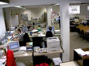 Blick in die Redaktionsräume der Neuen Schwyzer Zeitung. (Bild: Neue SZ)