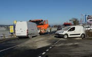Kollision zwischen Liefer- und Lastwagen auf der Hauptstrasse zwischen Neudorf und Beromünster. (Bild: PD)