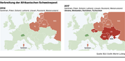 Verbreitung der Afrikanischen Schweinepest (Bild: Quelle: BLV; Grafik: Martin Ludwig)