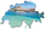Wird Sardinien Teil der Schweiz? Eine Initiative dort wirbt für die Aufnahme der Mittelmeerinsel in die Eidgenossenschaft. PD/Bearbeitung Loris Succo (Bild: PD/Bearbeitung Loris Succo)