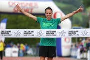 Viktor Röthlin am Switzerland Marathon Light in Sarnen. (Bild: Philipp Schmidli (Sarnen, 6. September 2015))