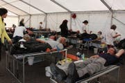 Jedes Jahr spenden rund 700 Töfffahrer ihr Blut auf dem Glaubenberg. (Bild: PD)