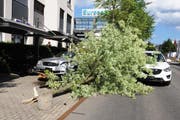 Die Unfallstelle mitten in Sursee. (Bild: pd)