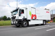Die Pistor fährt seit einem Monat mit einem Elektro-Lkw durch Luzern. (Bild: pd)