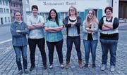 Der Vorstand des Frauenschwingclubs von links: Anita Schneider (SZ), Lucia Iten (ZG), Beatrice Frei-Inderbitzin (SZ), Carmen Inderbitzin (SZ), Michèle Eicher (LU) und Rita Ott-Waldvogel (SZ). (Bild: PD)
