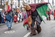 Ein Nidbärgtüfel von der Fasnachtsgesellschaft Mels gestern am Fritschi-Umzug in Luzern. (Bild: Philipp Schmidli (8. Februar 2018))