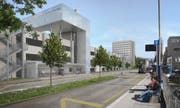 So könnte die neue Passarelle mit Lift künftig aussehen. (Bild: Visualisierung PD)