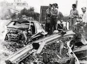 In Capaci (Sizilien) liess Riina am 23. Mai 1992 den Mafiajäger Giovanni Falcone und dessen Frau durch eine Bombe ermorden. (Bild: Ansa/EPA)