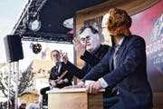 Die Maskenliebhaber lassen das SRF-Komikerduo Giacobbo/Müller wieder auftreten. (Bild: Jakob Ineichen (Luzern, 23. Februar 2017))