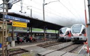 Der Bahnhof Biberbrugg wird umgebaut. (Bild Erhard Gick/Neue SZ)