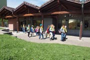 Kinder vor dem Kindergarten Fildern. (Bild: PD)