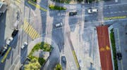 Kritiker bemängeln die unübersichtliche Kreuzung an der Sternmattstrasse. Mit dem Veloweg sei eine weitere Einmündung hinzugekommen. (Bild: Emanuel Ammon/Aura (Luzern, 10. April 2017))
