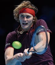 Alexander Zverev am Sonntag beim Sieg über Marin Cilic. (Bild: Will Oliver/EPA (London, 12. November 2017))