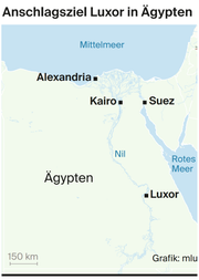Eine Karte von Ägypten. (Bild: mlu)