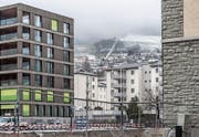 Vom Dorf ist zumindest optisch nur noch wenig übrig: Baustelle im Zentrum beim Gemeindehaus. (Bild: Nadia Schärli (Kriens, 16. Februar 2018))