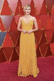 Greta Gerwig ging zwar leer aus, doch schien sie nicht im Mindesten betrübt darüber. (Bild: Richard Shotwell (AP))
