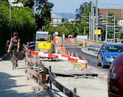 Baustelle: Luzernerstrasse in Cham/Hünenberg. (Bild: Stefan Kaiser / Neue ZZ)