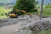 Die Strecke der Zentralbahn zwischen Giswil und Kaiserstuhl war am 8. Juni unterbrochen worden. (Bild: Robert Hess / Neue OZ)