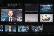 Bei einem Ja gingen bei der SRG die Lichter aus, warnen die Gegner von «No Billag». (Bild: Ennio Leanza/Keystone (Zürich, 3. November 2017))