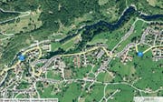 Der Unfall ereignete sich auf der Klausenstrasse in Bürglen. (Bild mapsearch.ch)