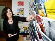 Franziska Roos Muff, hier kurz nach ihrem Stellenantritt, im Hünenberger Gemeindehaus. Bild: Stefan Kaiser (27. Februar 2015)
