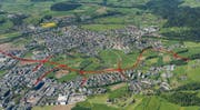 Die Tangente Zug-Baar wird Siedlungsgebiete von Zug und Baar von Verkehr entlasten. (Bild: PD)
