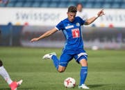 Olivier Custodio bei einem Spiel in der Swissporarena. (Bild: Boris Bürgisser, Luzern, 27.08. 2017)