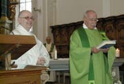 Pfarrer Edgar Hasler (rechts) mit Pastoralassistent Martin Weick Rohrer. (Bild zVg)