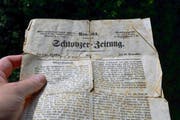 Die «Schwyzer Zeitung» vom 19. November 1850 war nichts anderes als ein politisches Kampfblatt. (Bild: Bert Schnüriger)