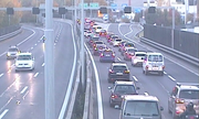 Eine Webcam zeigt den Stau am Sonntagabend bei Luzern. (Bild: PD)