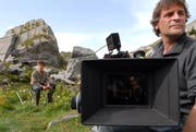 Dreharbeiten im Schächental im Herbst 2008 für den Film «Sennentuntschi». (Bild Sven Aregger/Neue UZ)