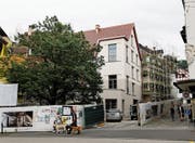 Die Baustelle im Kolingeviert von aussen. (Bild: Stefan Kaiser (9. August 2017))