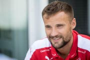 Gute Laune dank vielen Toren: Haris Seferovic gestern in Feusisberg. (Bild: Nadia Schärli (29. August 2017))