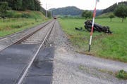 Die Unfallstelle beim Bahnübergang Riedmatt. (Bild: pd)