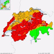 Gefahrenstufe vier von fünf wegen Regen und Sturm in unserer Region. (Bild Meteogroup)